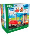 Set de joaca din lemn Brio World - Aeroport cu turn de control - 6t