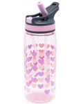 Sticlă pentru apă YOLO - 550 ml, Grilz Hearts - 2t