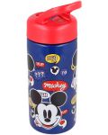 Sticlă cu paie Mickey - 410 ml - 2t
