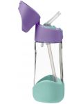 Sticlă cu pai pentru bebeluși b.box - Tritan, Lilac pop, 600 ml - 3t