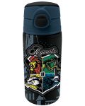 Stică de apă Graffiti Harry Potter - Hogwarts, cu pai, 500 ml - 1t