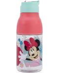 Sticlă din tritan Stor Minnie Mouse - 420 ml, deschidere dubla - 1t