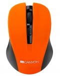 Mouse wireless Canyon Mouse CNE-CMSW1 800/1000/1200 dpi, 4 butoane, portocaliu - 1t