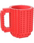 Cana cu blocuri Lego Think Geek - Roșu, 350 ml - 1t