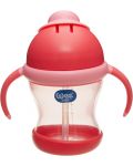 Cana cu pai si manere Wee Baby - Red, 200 ml - 1t