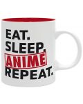 Cană The Good Gift Adult: Humor - Eat, Sleep, Anime, Repeat - 1t