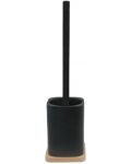 Pensulă de toaletă Inter Ceramic - Ninel, 9,4 x 37,5 cm, negru-bamboo - 1t