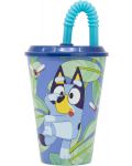 Pahar cu pai Stor Bluey - 430 ml  - 1t