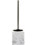 Pensulă de toaletă Inter Ceramic - Lane, 13,5 x 39 cm, marmură albă - 1t