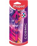 Pix cu 4 culori Maped Twin Tip - Cosmic, corp roz - 1t