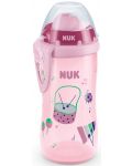 Canita cu pai Nuk - Flexi Cup, roz, 12l+, 300 ml - 1t
