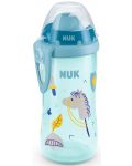 Canita cu pai Nuk - Flexi Cup, albastru, 12l+, 300 ml - 1t