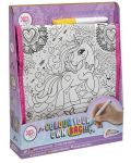 Geantă de colorat Grafix - Pony, cu 4 markere - 1t