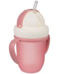 Canpol Cup with Flip-top straw Matte Pastels, 210ml, roz - 3t