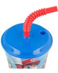 Pahar cu pai Stor - Super Mario, 430 ml - 2t