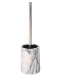 Perie de toaletă Wenko - Onyx, 10 x 41 cm, marmură albă - 1t
