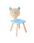 Scaunel-ursulet din lemn pentru copii Classic World - Albastru - 1t