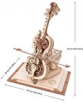 Puzzle 3D din lemn Robo Time din 199 de piese - Violoncel magic - 2t