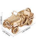 Puzzle 3D din lemn Robo Time de 369 de piese - Vehicul militar de camp - 3t