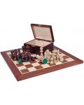 Cutie de șah din lemn Sunrise - Staunton, Dark - 1t