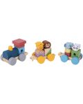 Tren sortator din lemn Tooky Toy - Animale - 3t