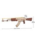 Puzzle 3D din lemn Robo Time de 315 de piese - pușcă de asalt AK-47 - 3t