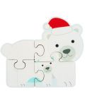 Puzzle din lemn Orange Tree Toys - Urși polari - 1t