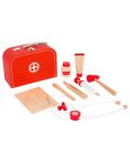 Set din lemn Small Foot - Domnul doctor in cufar, 9 piese - 2t