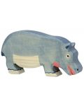Figurină din lemn Holztiger - Hipopotamus pășunat  - 1t
