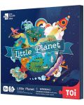 Puzzle din lemn Toi World - Mica planeta, 74 piese - 1t
