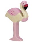 Figurină din lemn Holztiger - Flamingo - 1t