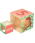 Cuburi din lemn Orange Tree Toys - Animale din pădure - 3t