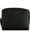 Portofel de dama din piele Bugatti Bella - Cu 1 fermoar, negru - 1t