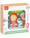 Cuburi din lemn Tooky Toy - Red Riding Hood - 2t