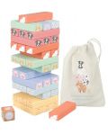 Joc din lemn Orange Tree Toys - Jenga, Animale de fermă - 2t