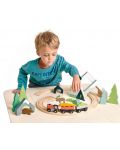 Set de trenuri din lemn Tender Leaf Toys - Aventuri în pădure - 3t