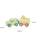 Set de joaca din lemn  Orange Tree Toys - Căruță de fermă cu cal - 5t