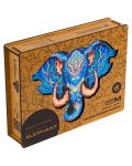 Puzzle din lemn Unidragon de 194 piese - Elefant  (marimea M) - 1t