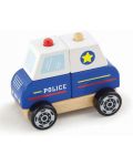Jucărie puzzle din lemn Viga - Mașină de poliție - 1t