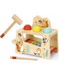 Jucarie din lemn Tooky Toy - Xilofon cu bile si ciocan,Lumea padurilor - 1t