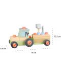 Set de joaca din lemn  Orange Tree Toys - Tractor asamblat, 25 piese - 4t