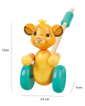 Jucărie de împins din lemn Orange Tree Toys - Simba, în cutie - 2t