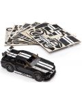 Puzzle 3D din lemn Unidragon de 248 piese - Mașină GT, neagru - 2t