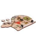 Tablă de lemn Montessori - Moni Toys - Melc - 2t