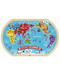 Puzzle din lemn Tooky toy - Harta lumii - 1t