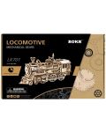 Puzzle 3D din lemn Robo Time din 350 de piese - Locomotivă - 3t