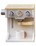 Aparat de cafea din lemn Ginger Home - Pentru espresso, cu ceașcă, alb-gri - 4t