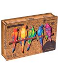 Puzzle din lemn Unidragon de 104 piese - Papagali  (marimea S) - 1t