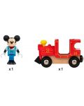 Jucarie de lemn Brio - Locomotiva si figurina Mickey Mouse - 3t