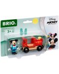 Jucarie de lemn Brio - Locomotiva si figurina Mickey Mouse - 4t